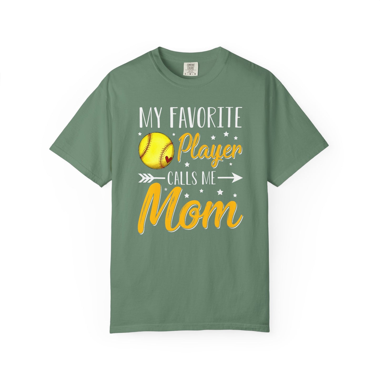 Softball Mom T-Shirt – “My Favorite Player Calls Me Mom” Graphic Tee