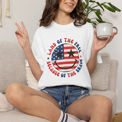 Patriotic 'Land of the Free Because of the Brave' T-Shirt