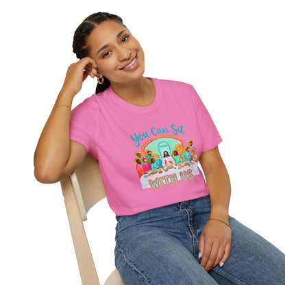 You Can Sit With Us T-Shirt — Inclusive Retro Last Supper Graphic Tee