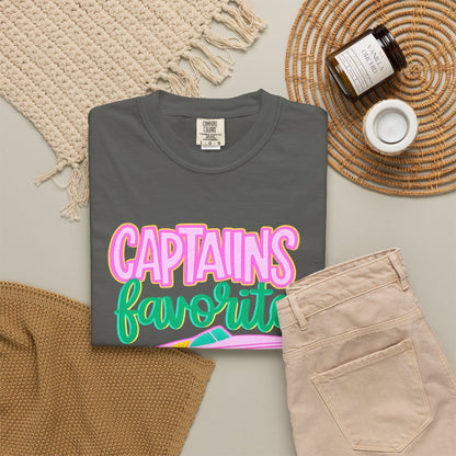 Captain's Favorite T-Shirt — Retro Boat Graphic, Nautical Vacation Tee