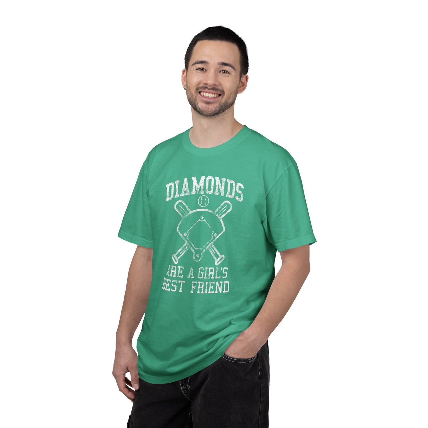 Baseball Diamonds Are A Girl's Best Friend T-Shirt – Women's Soft Vintage Baseball Tee