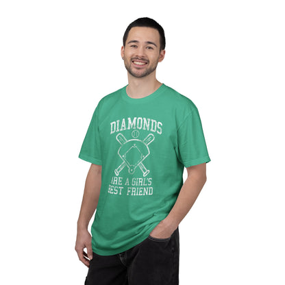 Baseball Diamonds Are A Girl's Best Friend T-Shirt – Women's Soft Vintage Baseball Tee