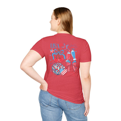 Patriotic Cherry T-Shirt — USA 1776 Fourth of July Graphic Tee