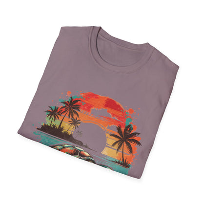 Sea Turtle Sunset T-Shirt — Tropical Beach Graphic Tee