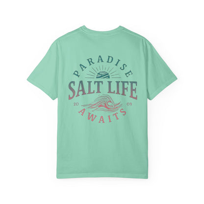 Salt Life Paradise Awaits Front & Back T-shirt