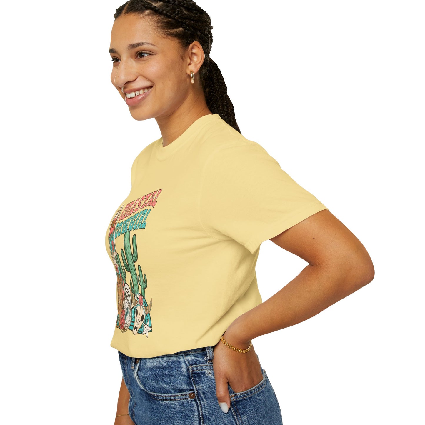 Coastal Cowgirl T-Shirt — Vintage Surf & Cactus Beach Graphic