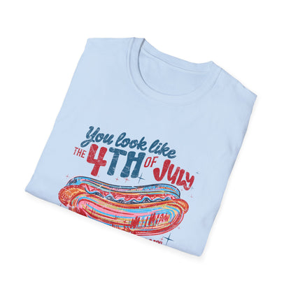 4th of July Hot Dog T-Shirt — Retro Patriotic BBQ Tee