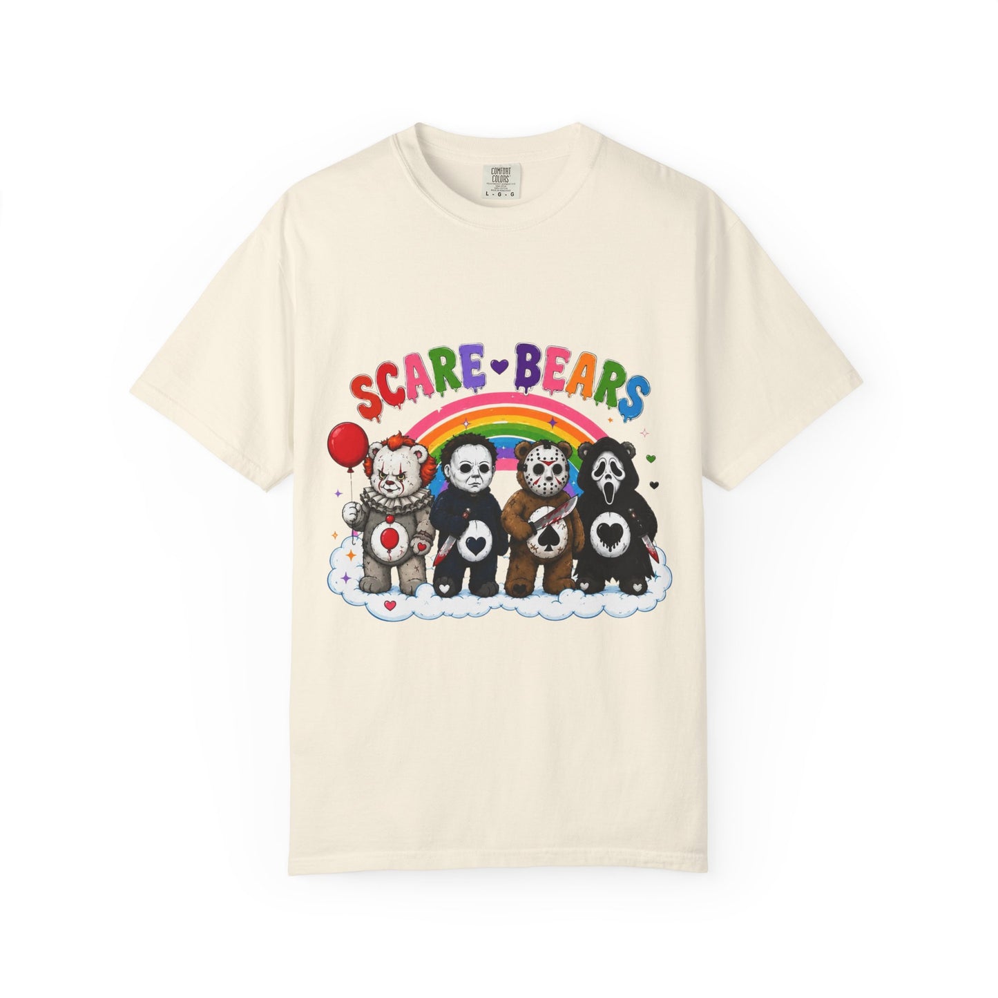Scare-Bears Graphic T-Shirt — Cute Horror Bear Rainbow Tee