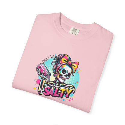 Salty Skull Graphic T-Shirt — Retro Neon Kawaii Skull Tee