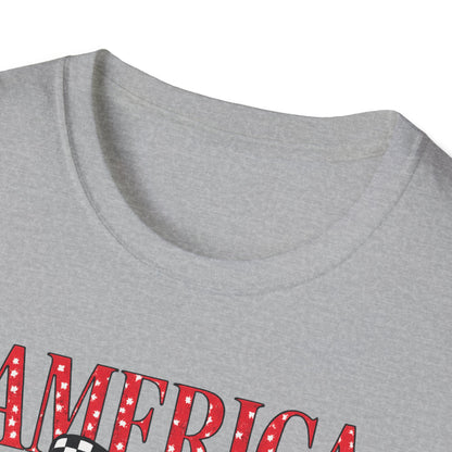 America Cherry Graphic T-Shirt – Patriotic Stars & Stripes Fourth of July Tee
