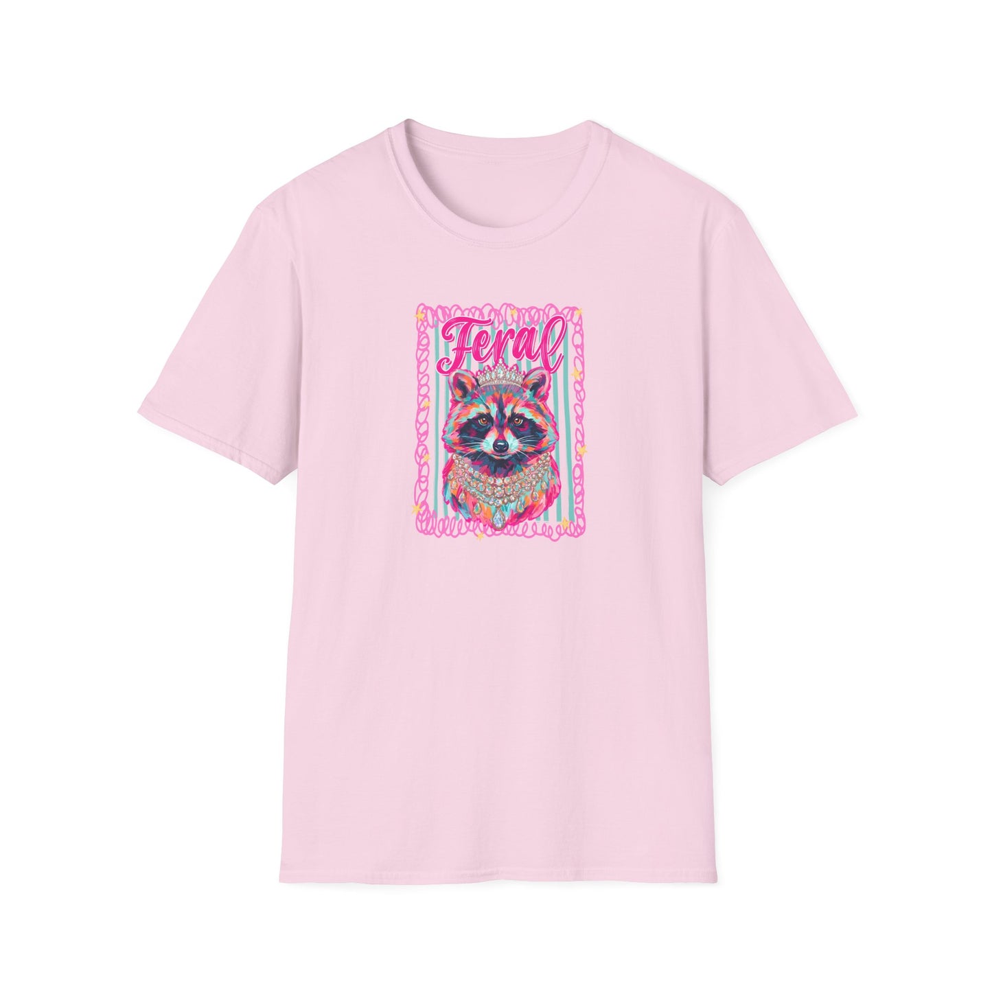 Feral Raccoon Gildan softstyle tshirt