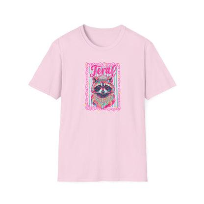 Feral Raccoon Gildan softstyle tshirt