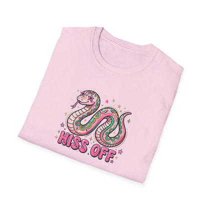 Hiss Off Snake T-Shirt – Cute Pink Cartoon Snake Graphic Tee