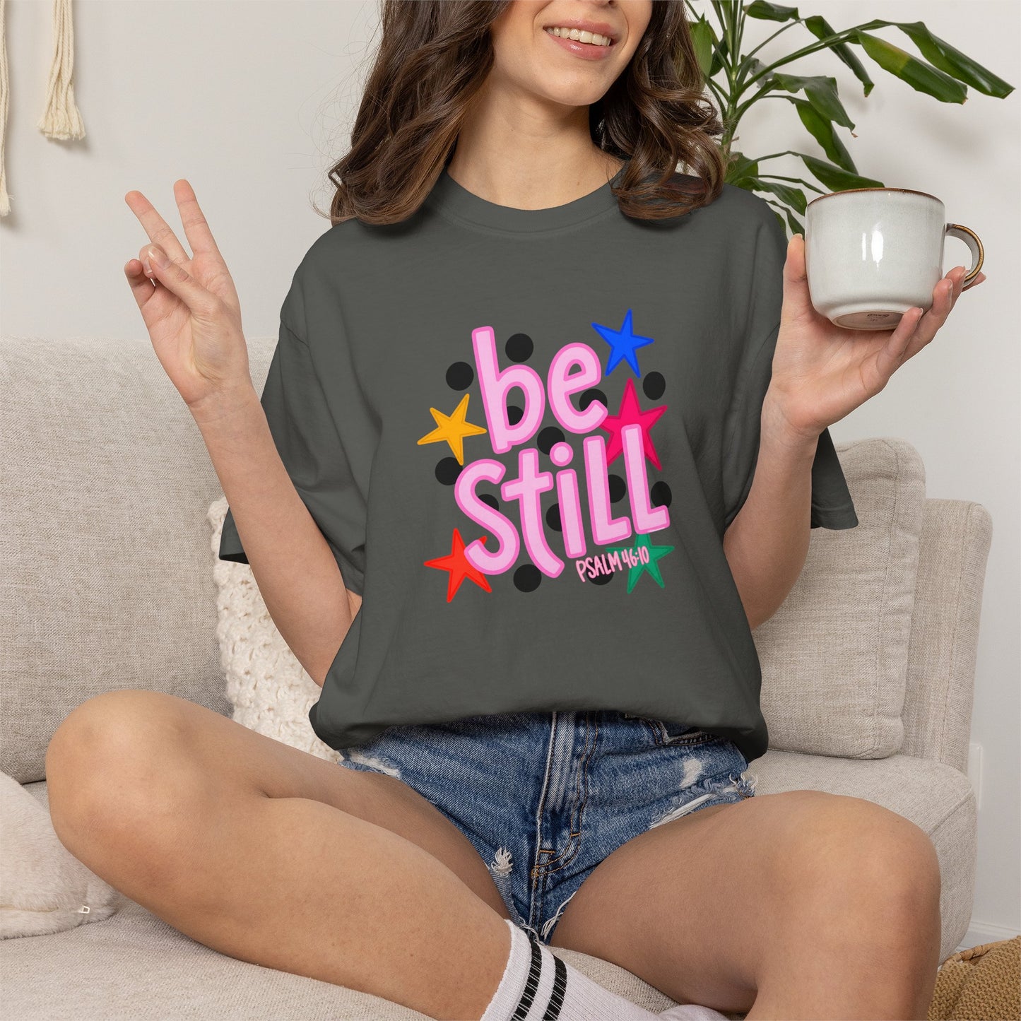 Be Still T-Shirt — Colorful Retro Stars Graphic Tee