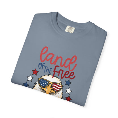 Land of the Free Eagle T-Shirt — Patriotic 4th of July American Flag Design