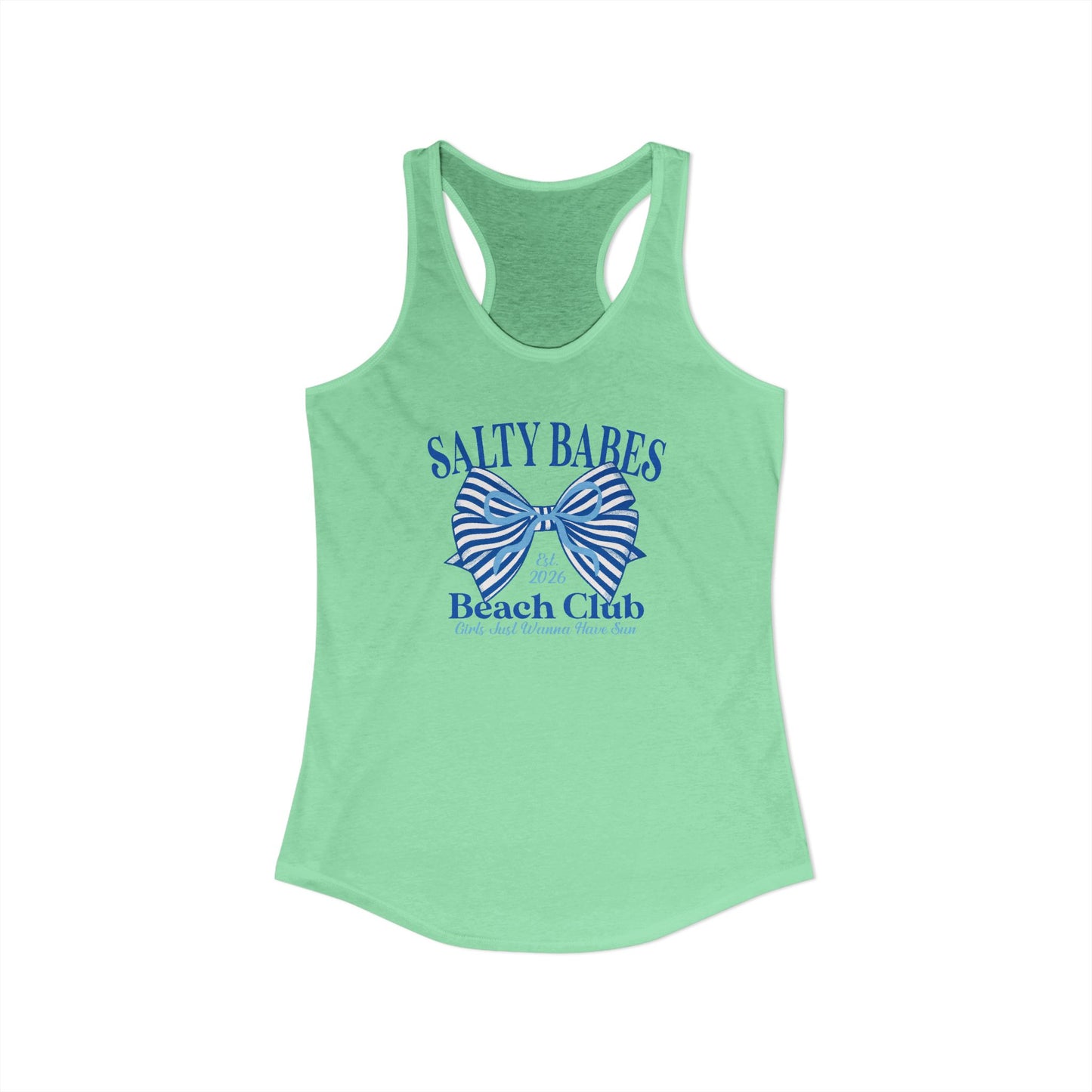 Salty babes blue Racerback Tank