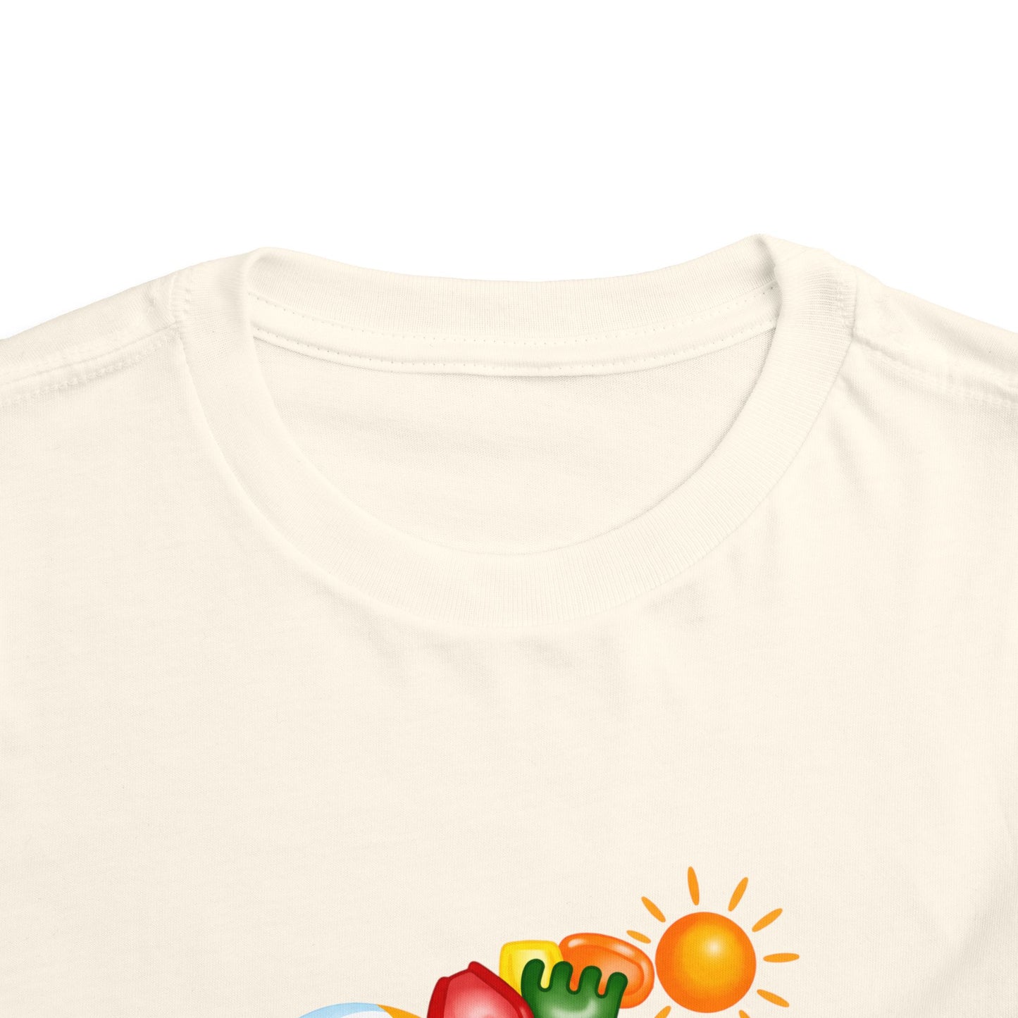 Toddler Tee — Colorful Beach Crab & Sand Pail Summer Shirt