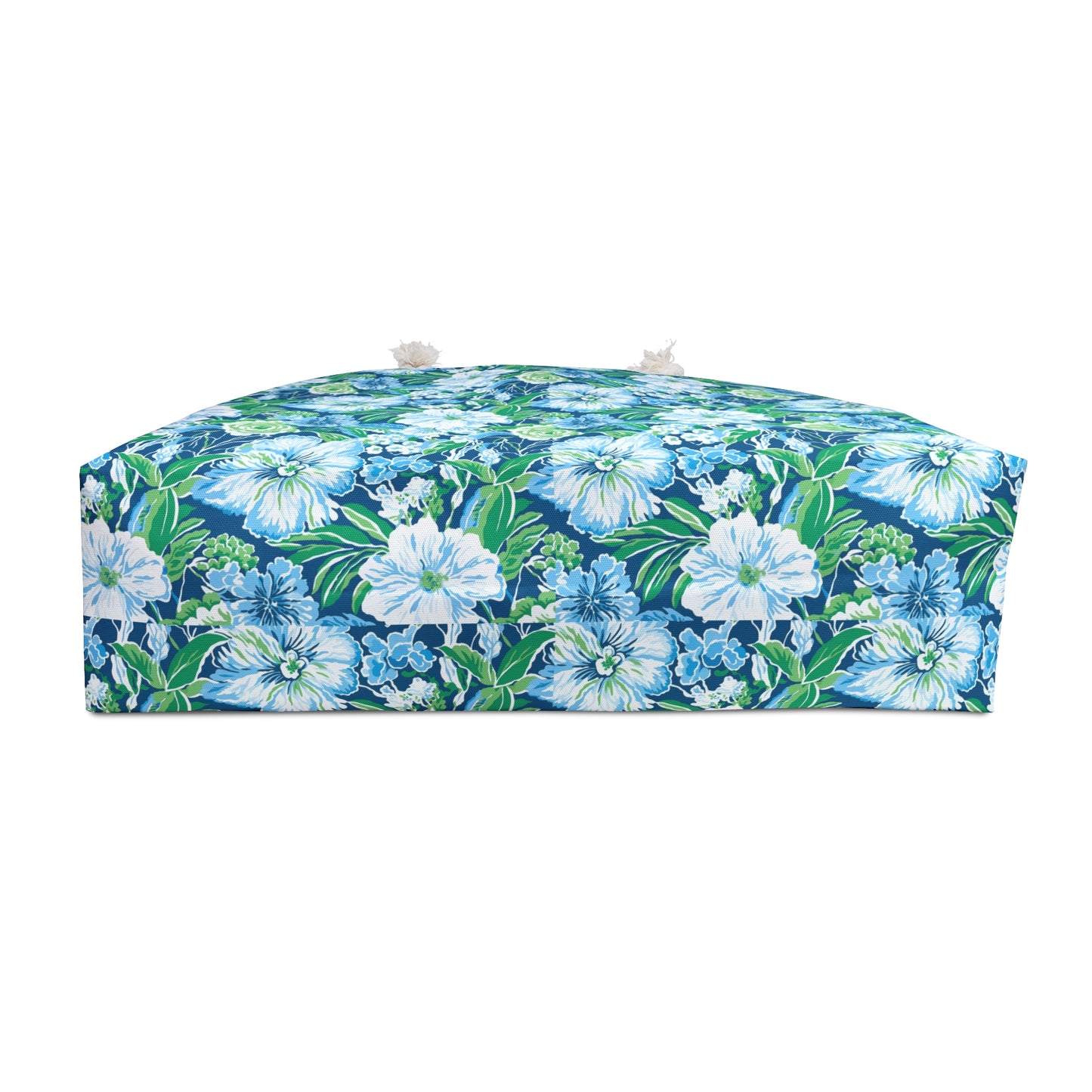 Blue Floral Weekender Bag — Tropical Beach Travel Tote