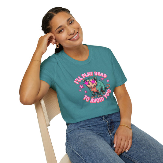 Introvert Sloth T-Shirt — "I’ll Play Dead to Avoid You" Cute Anti-Social Graphic Tee