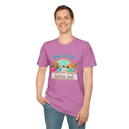 You Can Sit With Us T-Shirt — Inclusive Retro Last Supper Graphic Tee