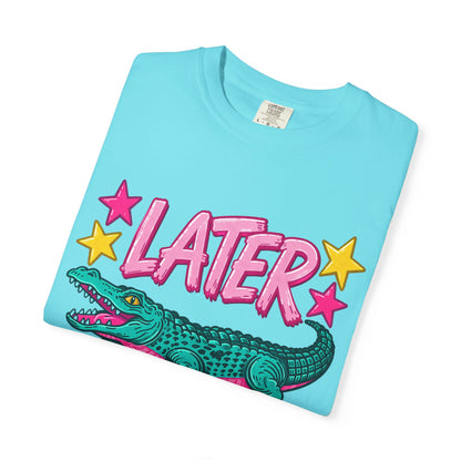 Later Gator Graphic T-Shirt — Retro Cartoon Alligator Tee