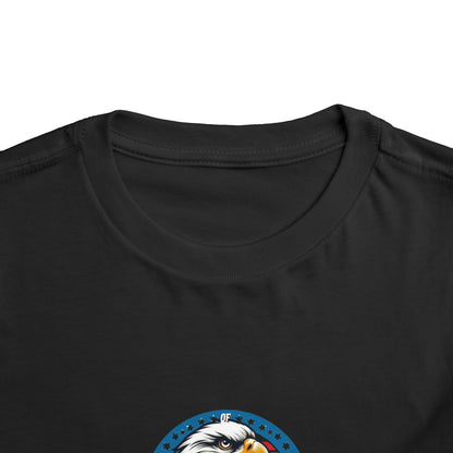 Toddler Tee — Patriotic Bald Eagle USA Flag Graphic
