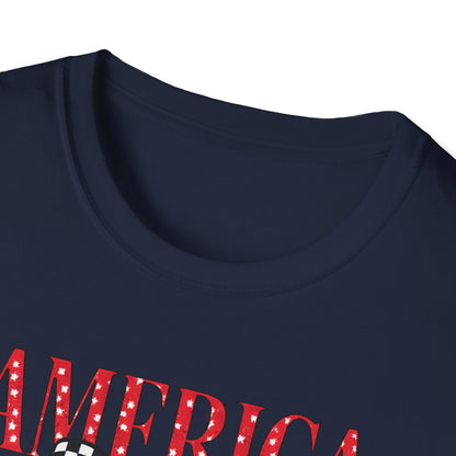 America Cherry Graphic T-Shirt – Patriotic Stars & Stripes Fourth of July Tee