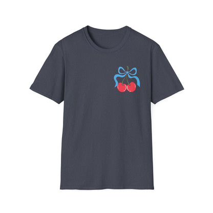 Patriotic Cherry T-Shirt — USA 1776 Fourth of July Graphic Tee