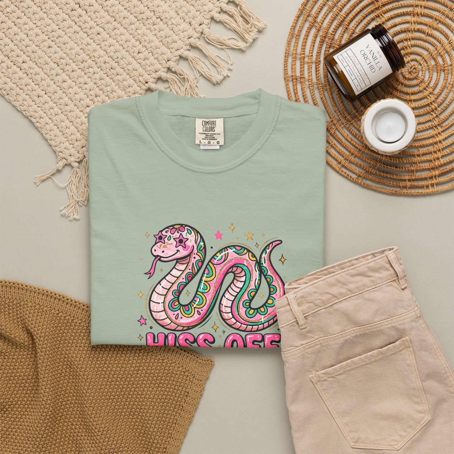 Snake "Hiss Off" Graphic T-Shirt — Retro Cute Reptile Tee