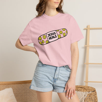 Jesus Heals Bandage T-Shirt — Christian Faith Graphic Tee