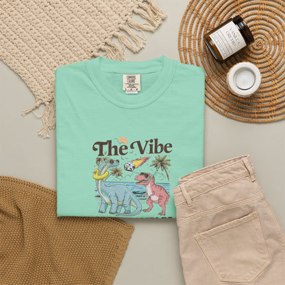 Retro Dinosaur Tee — "The Vibe Is In Shambles" Graphic T-Shirt