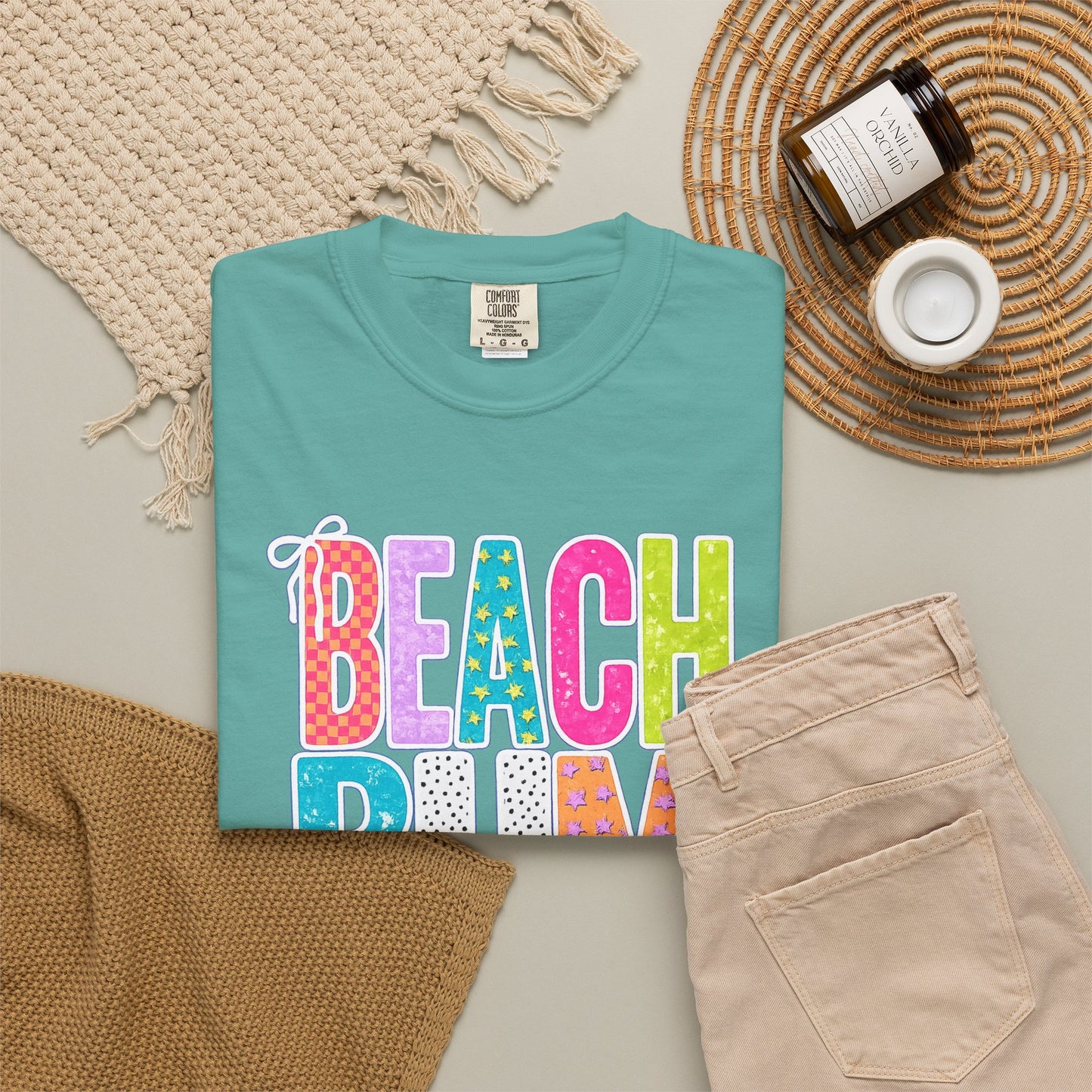Beach Bum T-Shirt — Colorful Retro Lettering Summer Tee