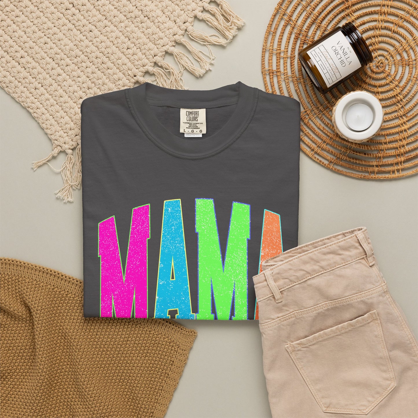 Mama Colorblock T-Shirt — Bright Retro Mama Graphic Tee for Mothers' Day & Everyday