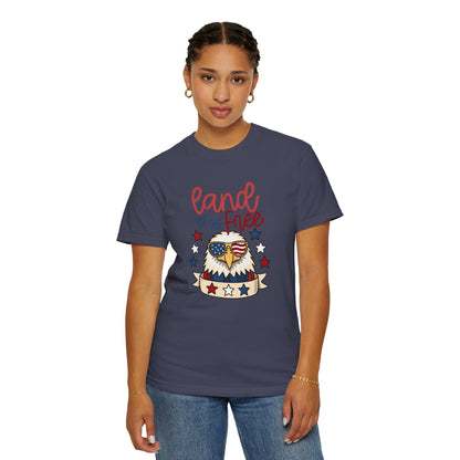 Land of the Free Eagle T-Shirt — Patriotic 4th of July American Flag Design