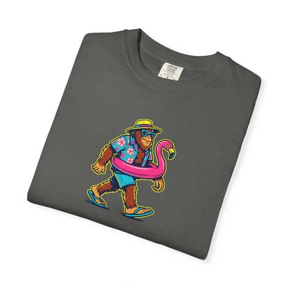 Vacation Bear T-Shirt — Tropical Bear with Flamingo Float Graphic