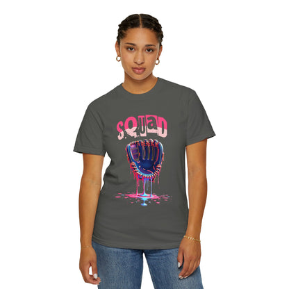 Baseball Glove Drip T-Shirt — "Squad" Graphic Sports Tee