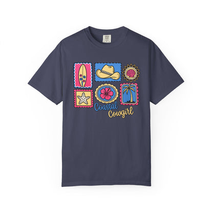 Coastal Cowgirl Graphic T-Shirt — Retro Beach Icons Tee