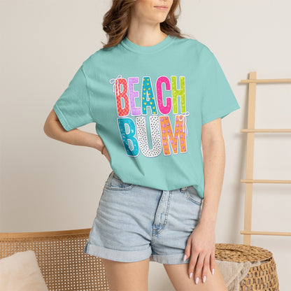 Beach Bum T-Shirt — Colorful Retro Lettering Summer Tee