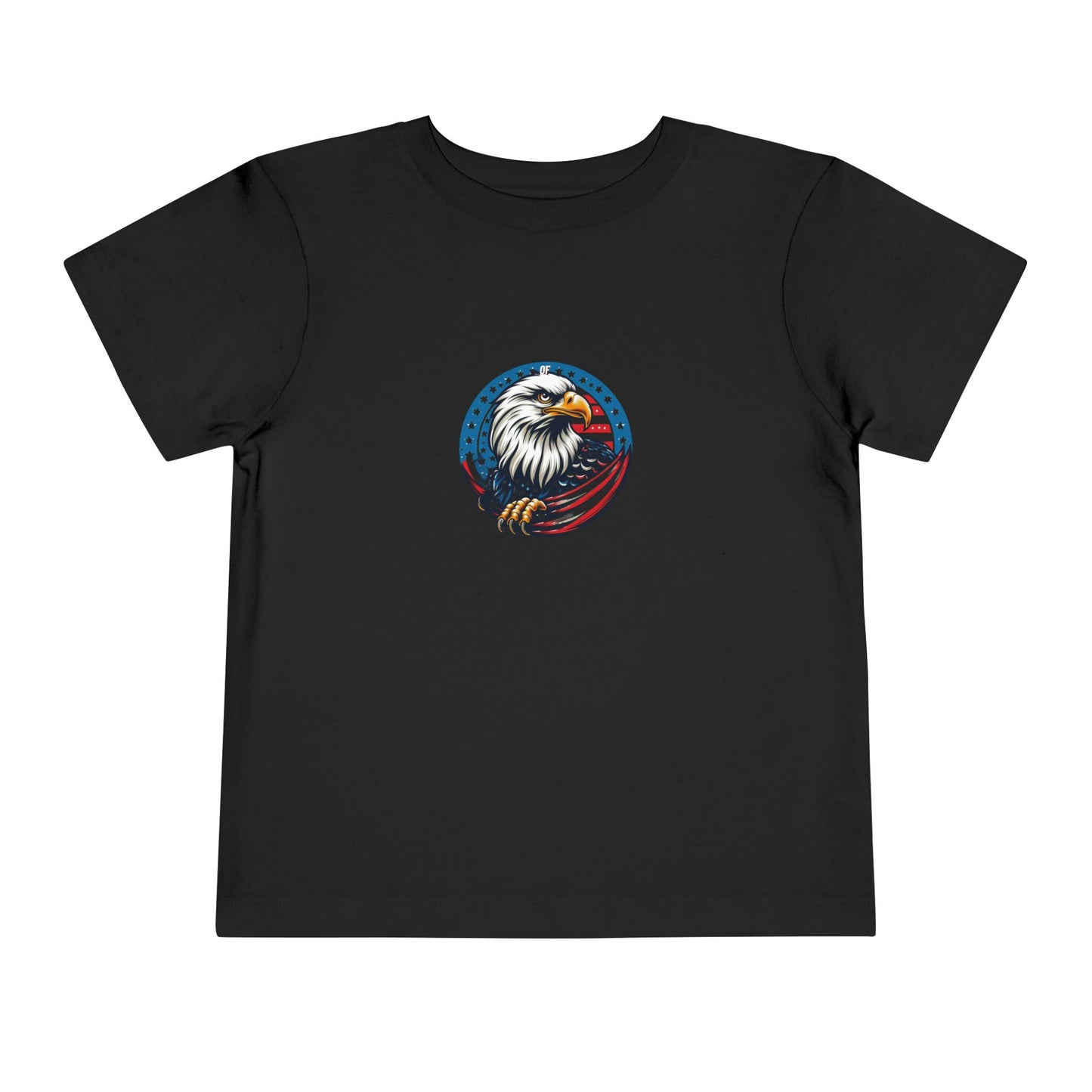 Toddler Tee — Patriotic Bald Eagle USA Flag Graphic