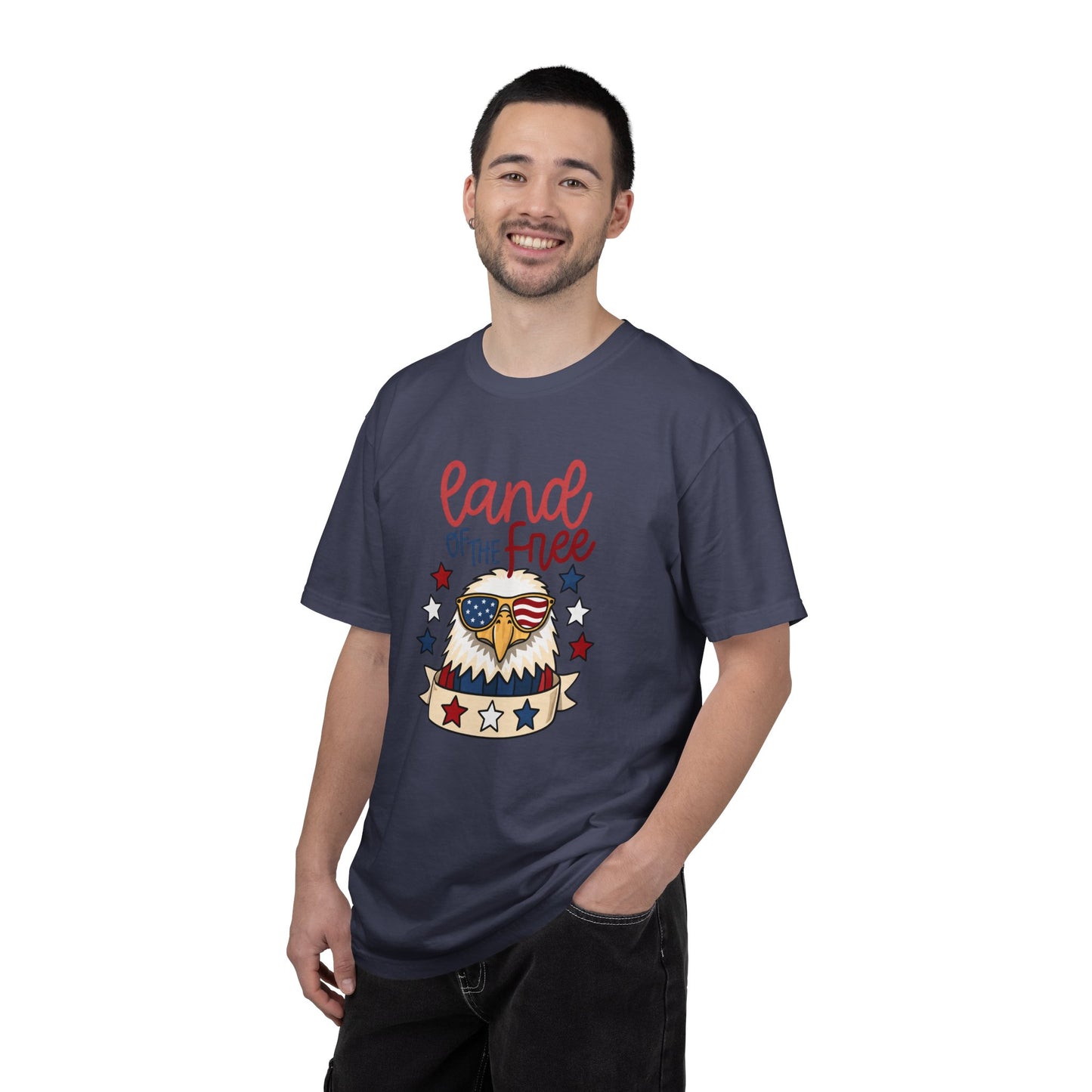 Land of the Free Eagle T-Shirt — Patriotic 4th of July American Flag Design
