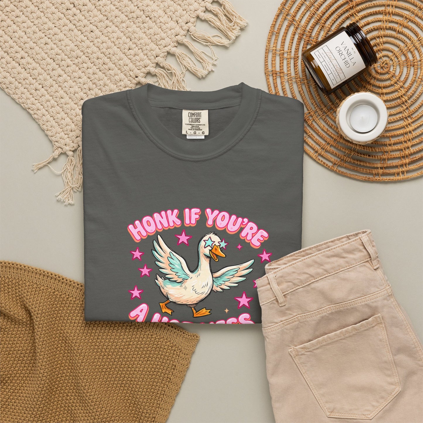 T-Shirt — 'Honk If You're A Hot Mess' Duck Graphic Tee