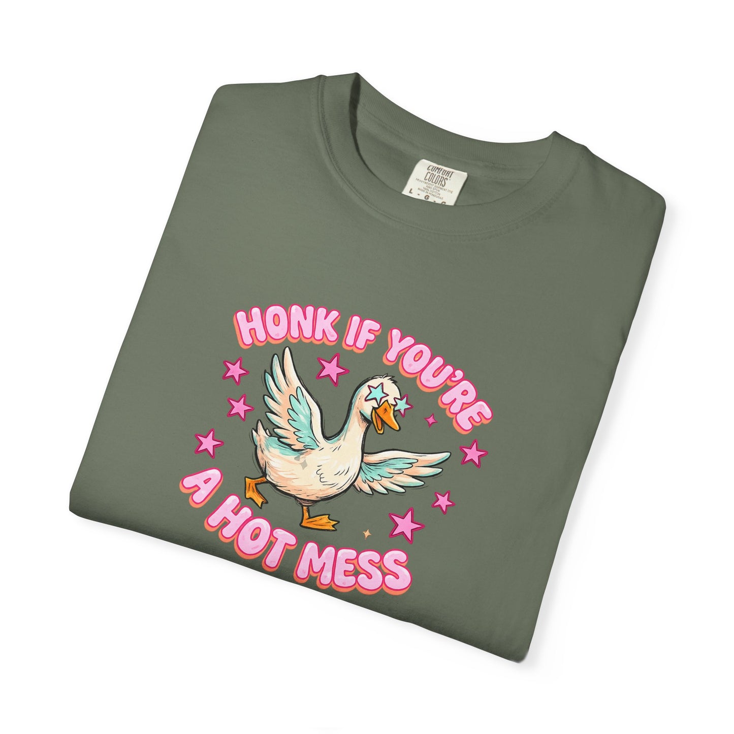 T-Shirt — 'Honk If You're A Hot Mess' Duck Graphic Tee