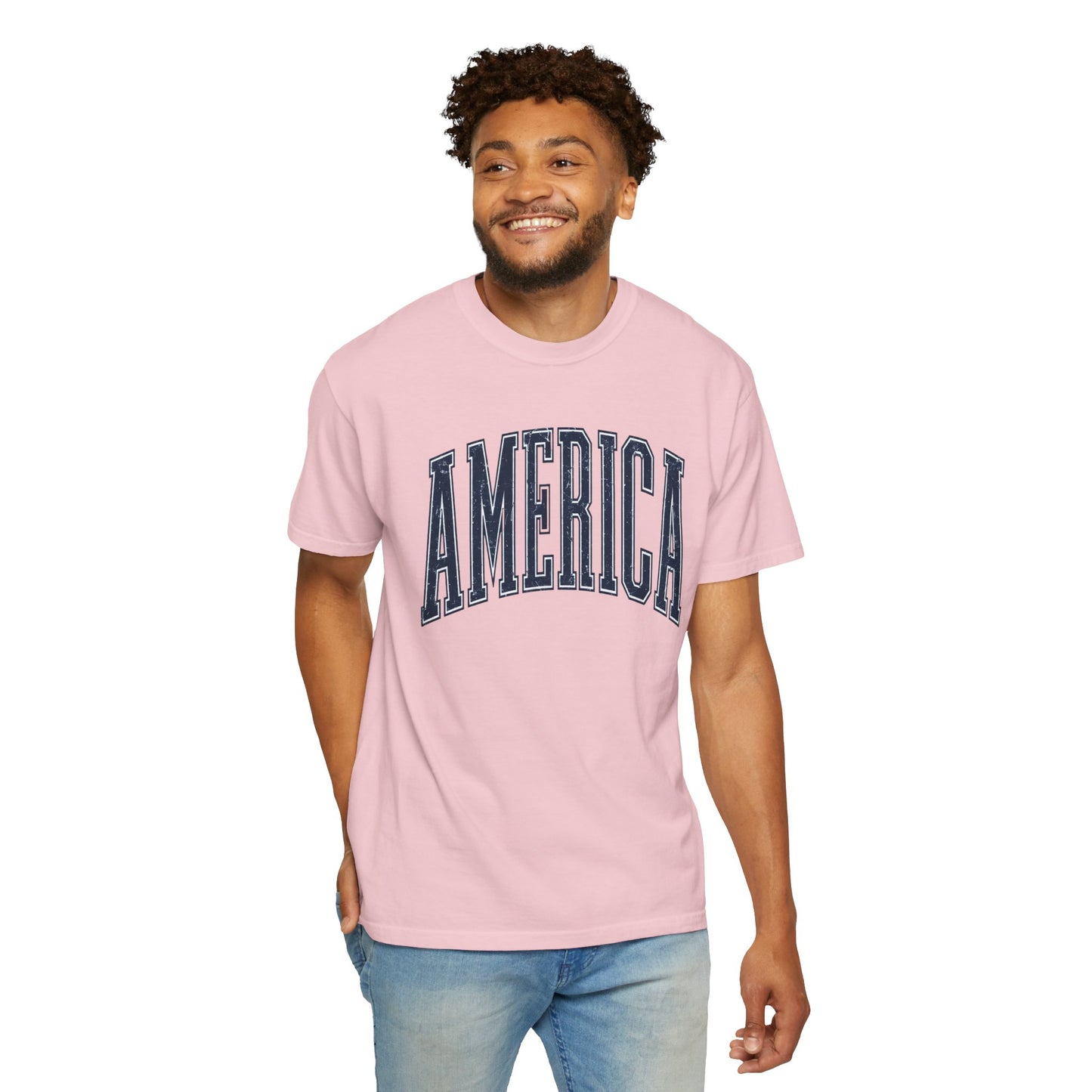 America Graphic T-Shirt — Vintage Collegiate USA Tee