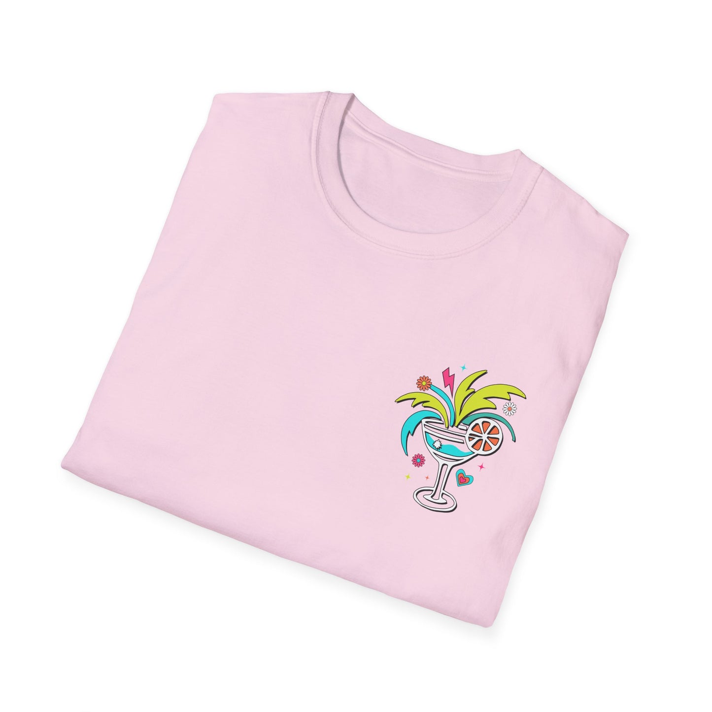 T-Shirt — "Tanned and Tipsy" Tropical Cocktail Graphic Tee