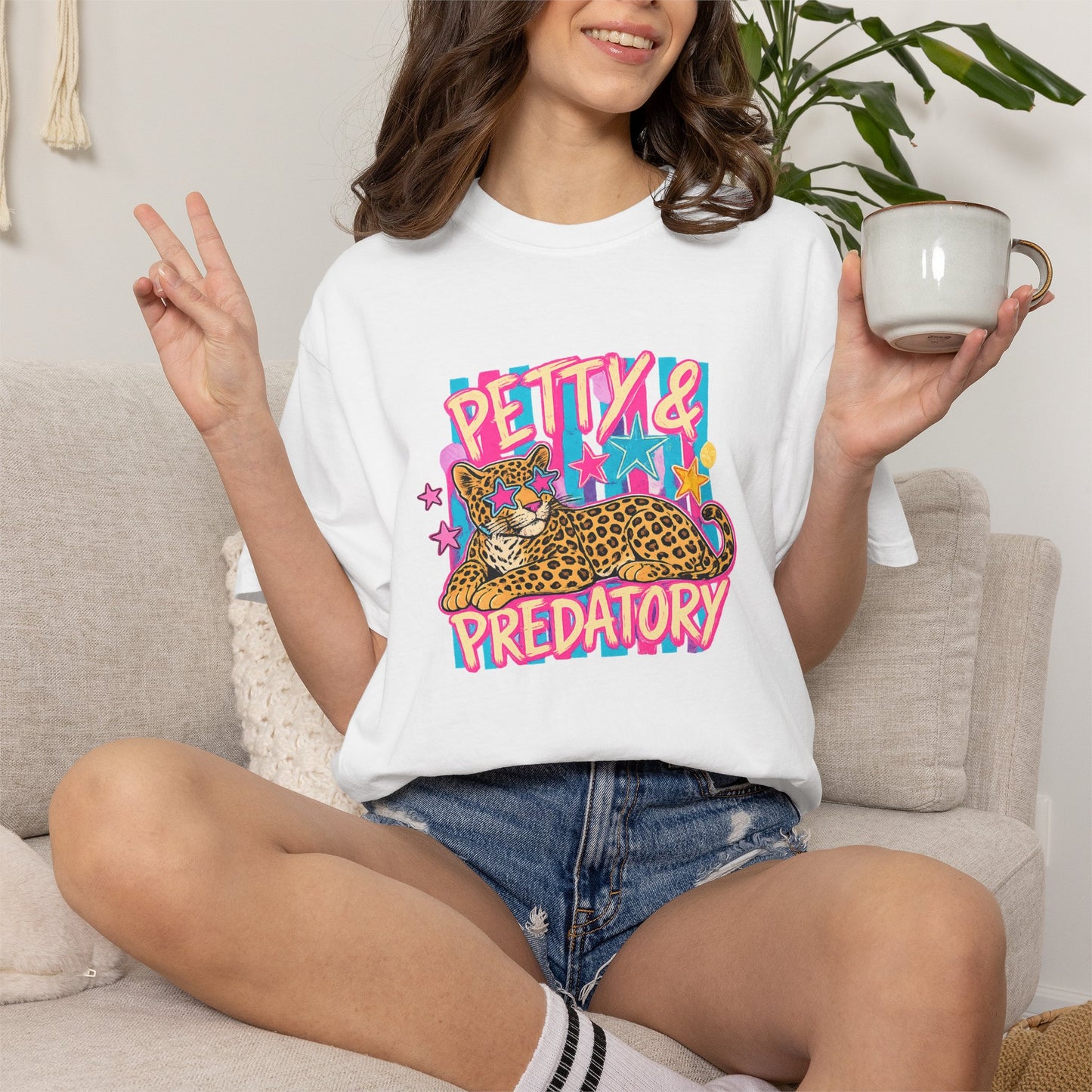 Petty & Predatory Leopard Graphic T-Shirt