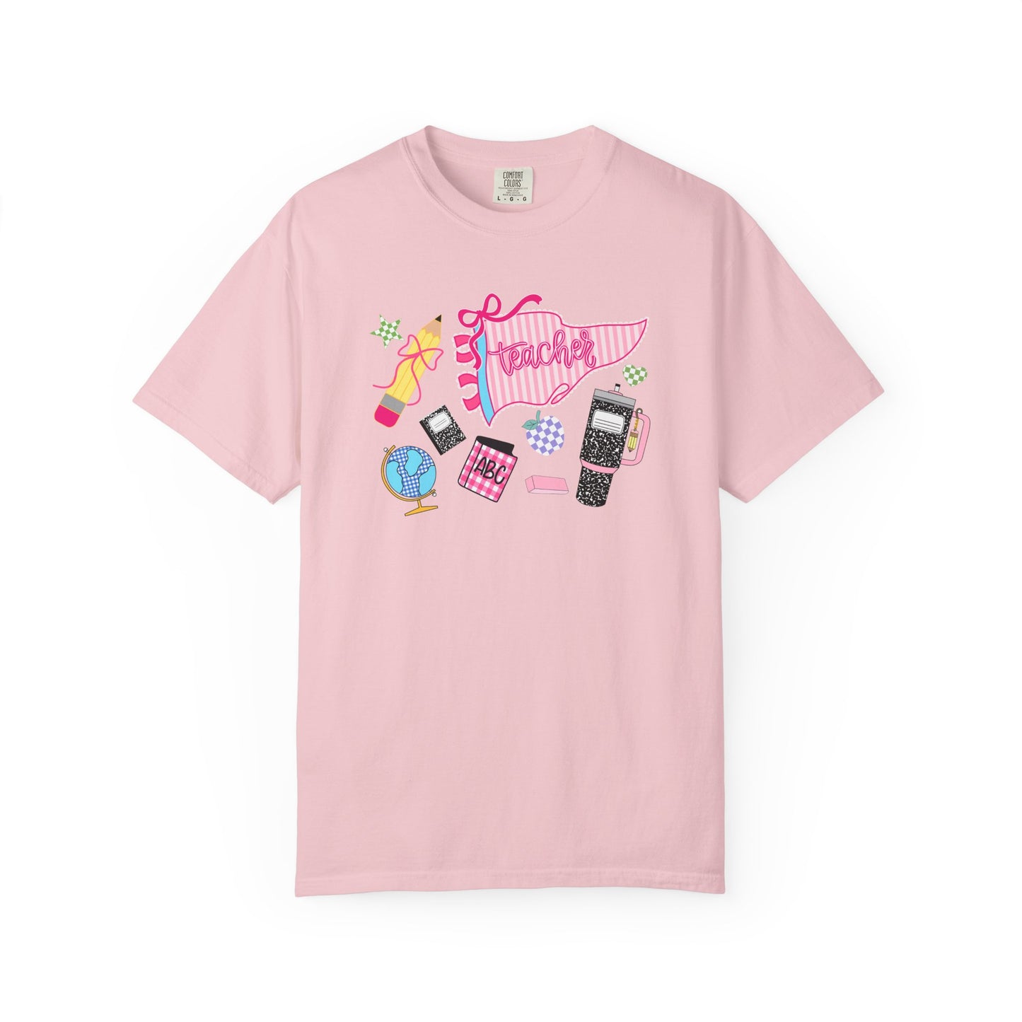 Teacher Essentials T-Shirt — Fun School Supplies Graphic
