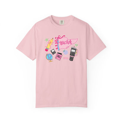Teacher Essentials T-Shirt — Fun School Supplies Graphic