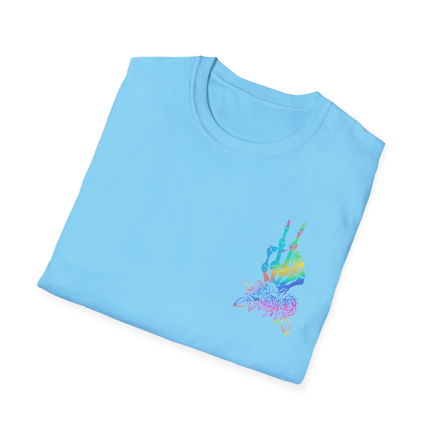 T-Shirt — 'On My Husband's Last Nerve' Rainbow Skeleton Graphic Tee