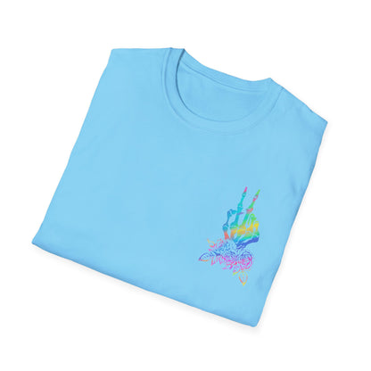 T-Shirt — 'On My Husband's Last Nerve' Rainbow Skeleton Graphic Tee