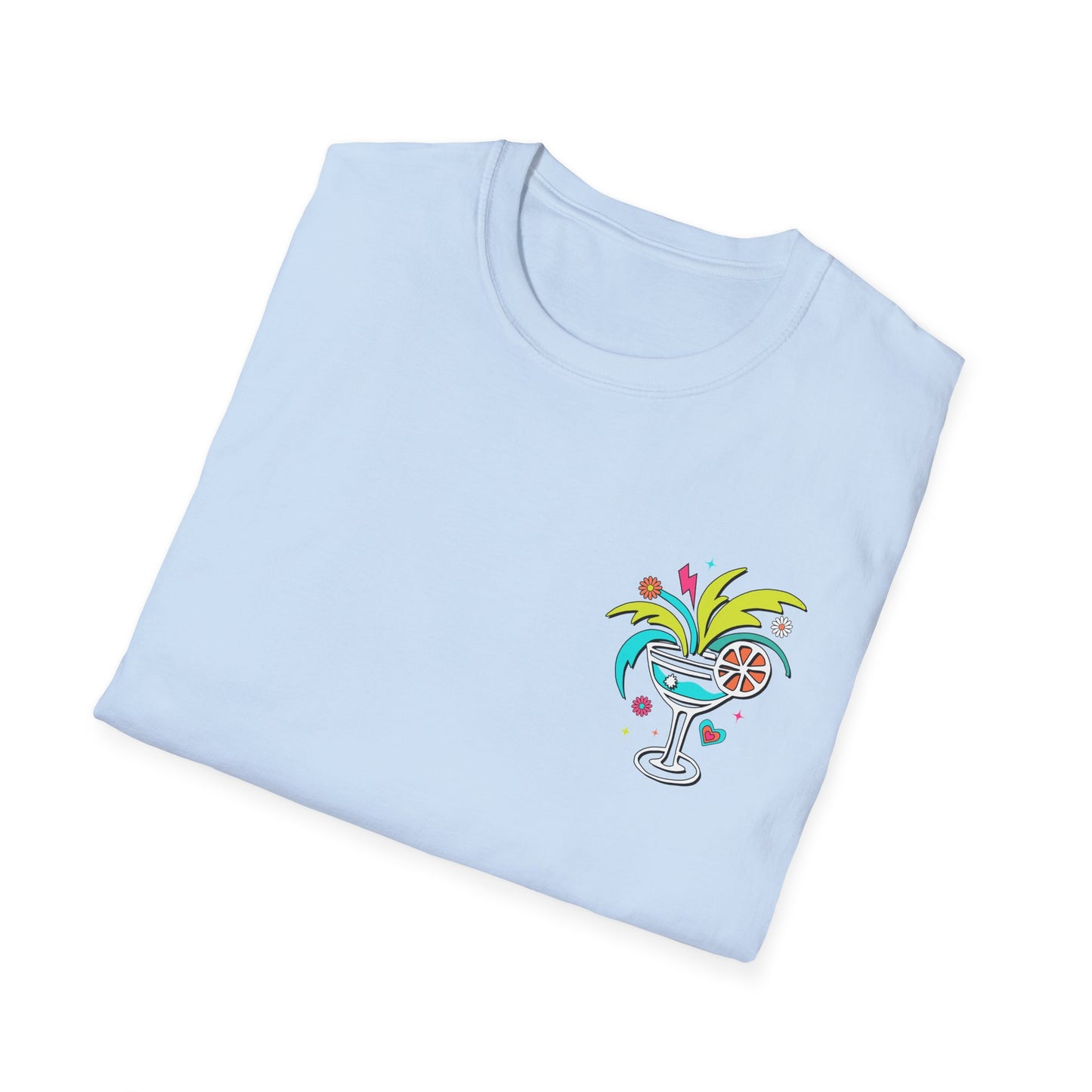 T-Shirt — "Tanned and Tipsy" Tropical Cocktail Graphic Tee